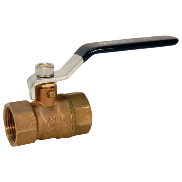 NIBCO NL9600A Ball Valve, 2 Piece, 1 Inch Valve Size, FNPT End Style, Brass Body | CC6PWG