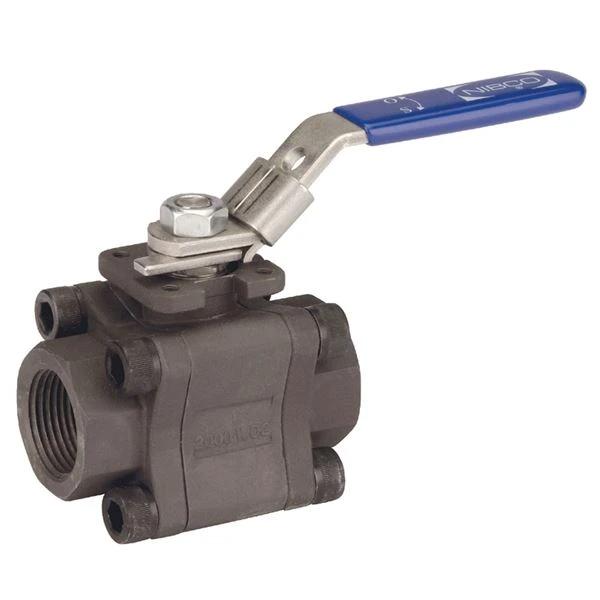 NIBCO NL97038 Ball Valve, 3 Piece, 3/4 Inch Valve Size, FNPT End Style, Carbon Steel Body | CB4PRB