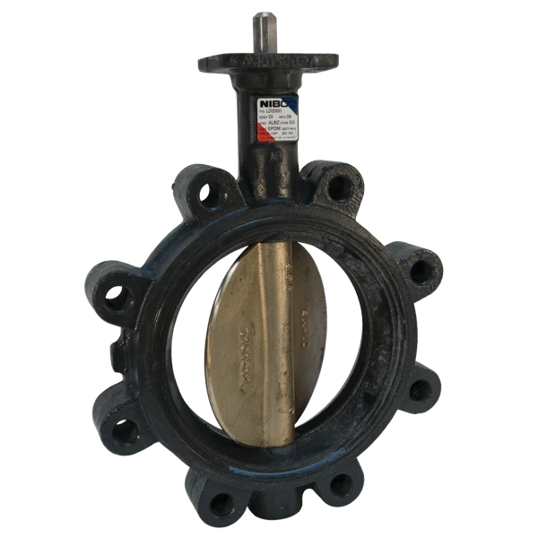NIBCO NLG100K Lug Style Butterfly Valve, 6 Inch Valve Size, Ductile Iron | BY7AJH