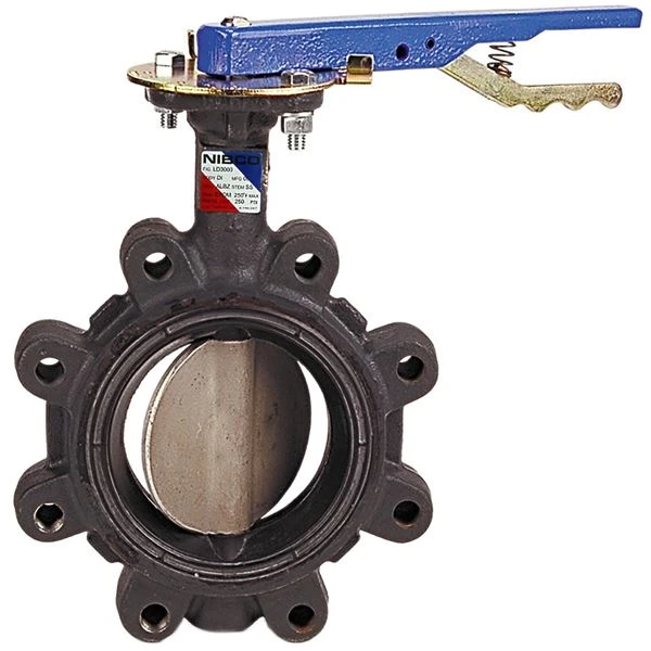 NIBCO NLG129K Lug Style Actuated Butterfly Valve, 6 Inch Valve Size, Ductile Iron | CC8NVU