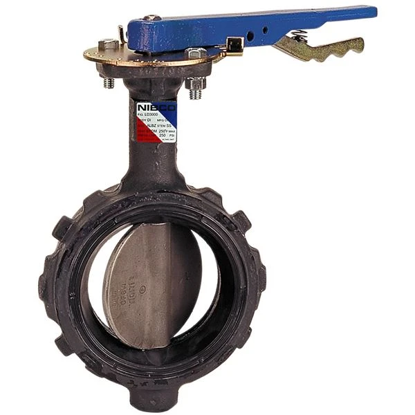 NIBCO NLH450H Wafer Style Butterfly Valve, 4 Inch Valve Size, Ductile Iron | BY3ZJX