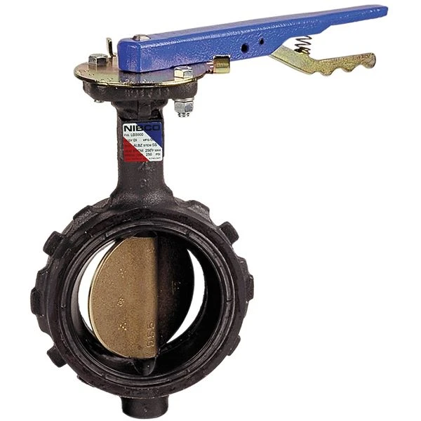 NIBCO NLH129L Wafer Style Actuated Butterfly Valve, 8 Inch Valve Size, Ductile Iron | CB4BTJ
