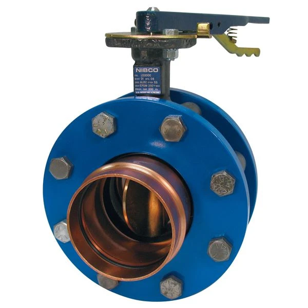 NIBCO NLR110F Lug Style Butterfly Valve, 3 Inch Valve Size, Press x Female Press End Style, Ductile Iron | BZ2RPJ