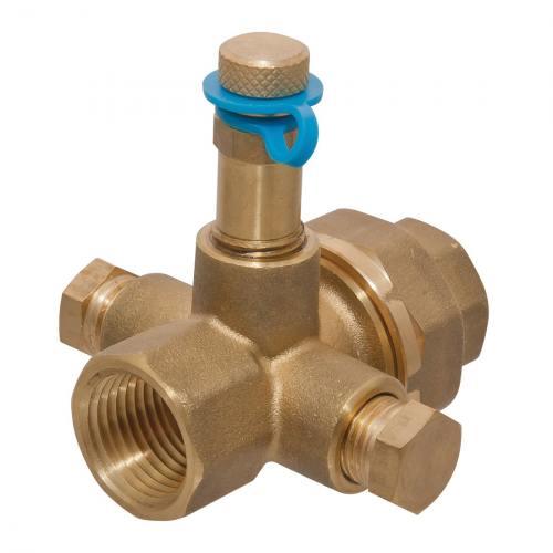 NIBCO NMU22RA8 Reducer Union, 1-11.5 x 3/4-14 Size, FNPT Body x FNPT Tailpiece End Style, Brass | BZ7CPT