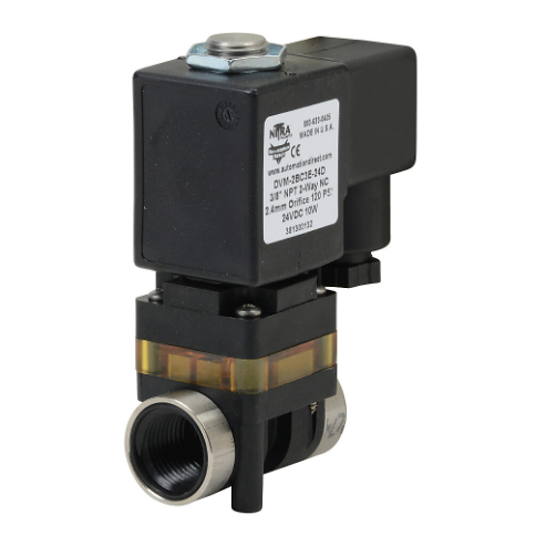 NITRA DVM-2BC3E-24D Solenoid Valve, 2-Way, 2-Position, N.C., Glass-Filled Nylon Body | CV8ETG