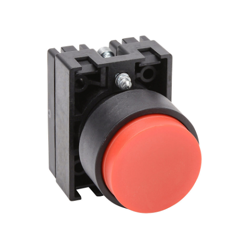 Pneumatic Pushbutton, IP65, 22mm, Momentary, Operator Only, Plastic Base, Plastic Bezel