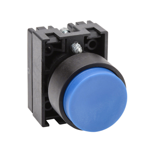 Pneumatic Pushbutton, IP65, 22mm, Momentary, Operator Only, Plastic Base, Plastic Bezel