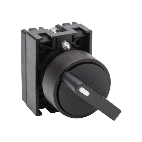 Pneumatic Selector Switch, IP65, 22mm, 2-Position, Spring Return From Right