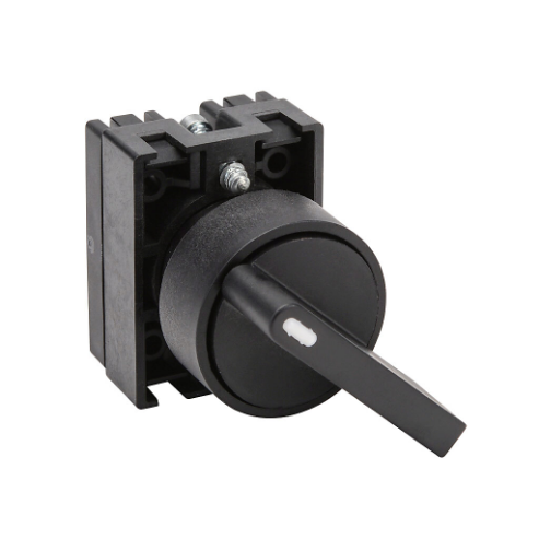 Pneumatic Selector Switch, IP65, 22mm, 2-Position, Spring Return From Right