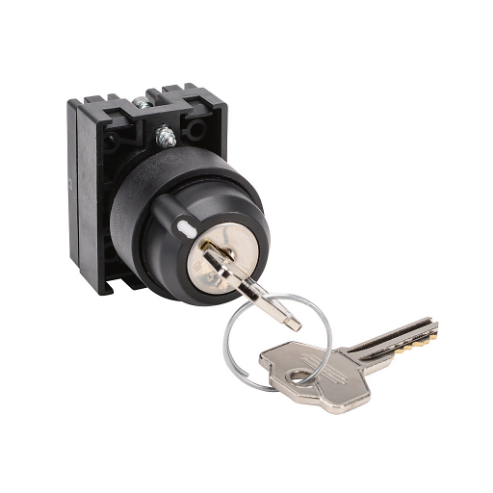 Pneumatic Selector Switch, IP65, 22mm, 2-Position, Spring Return From Right