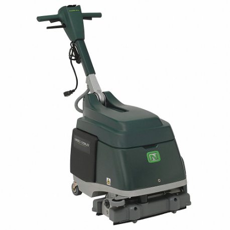 Walk Behind Floor Scrubber, Micro, Cylindrical Deck, 15 Inch Cleaning Path, 120VAC, 60 Hz