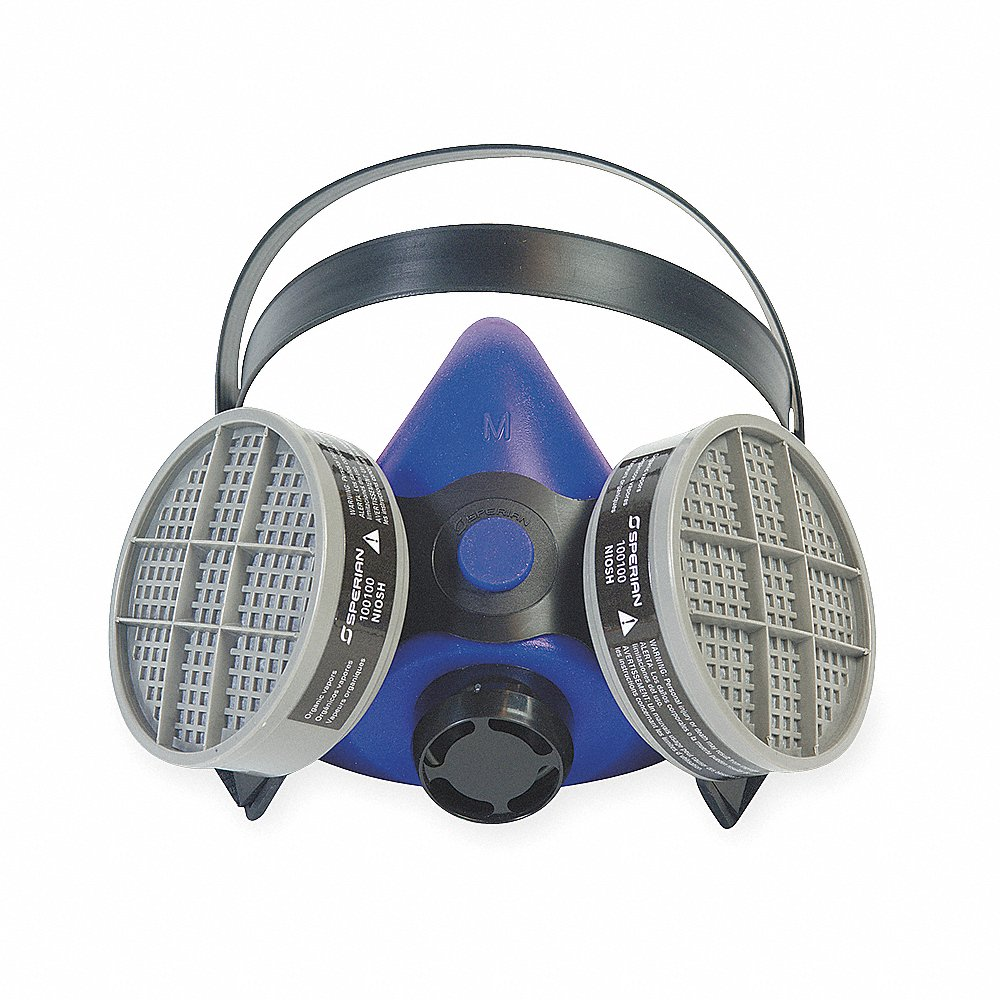 Half Mask Respirator,Threaded, Medium