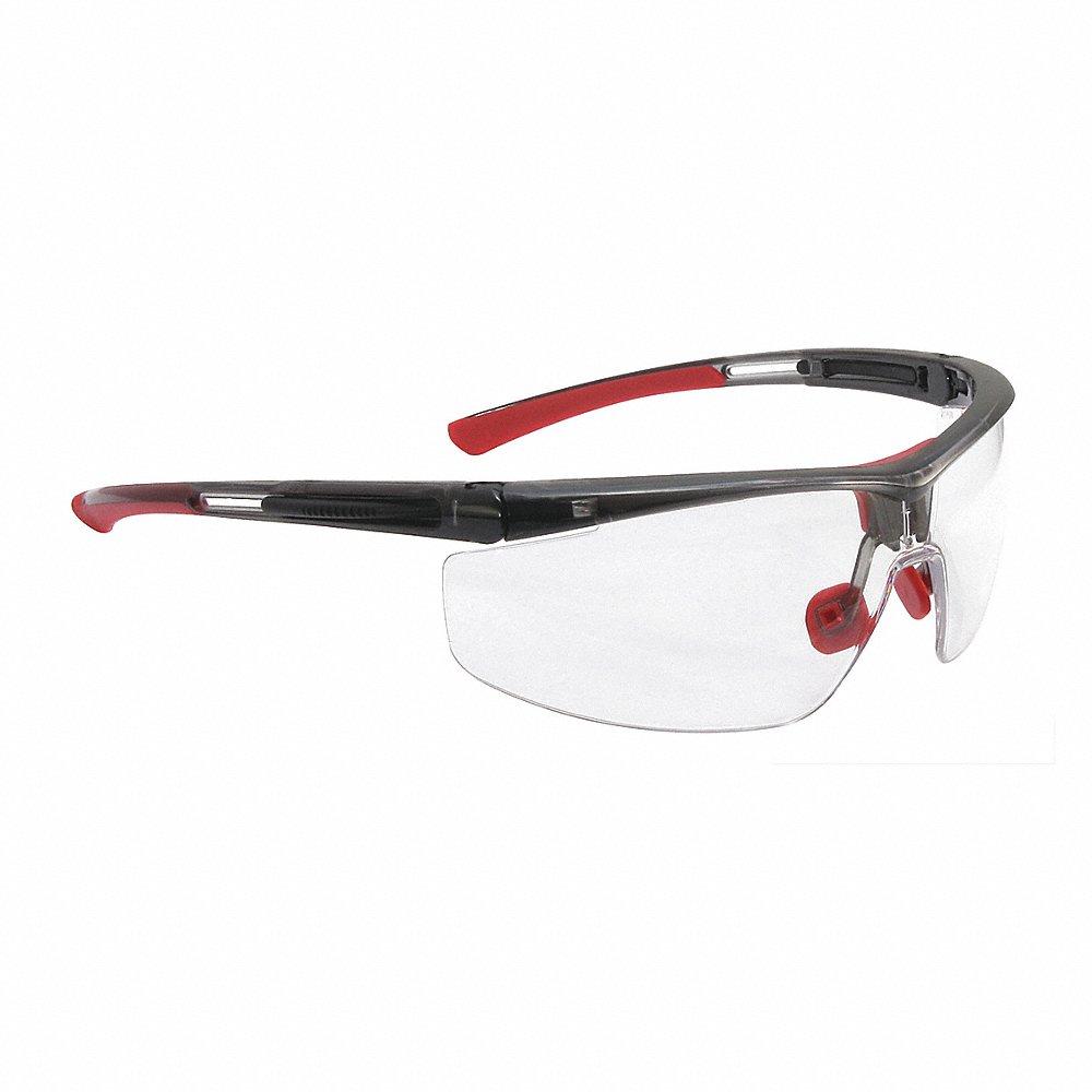 NORTH BY HONEYWELL T5900WTKHS Safety Glass, Anti-Fog /Anti-Scratch, Wraparound Frame, Half-Frame | CJ3FNV 401Y64