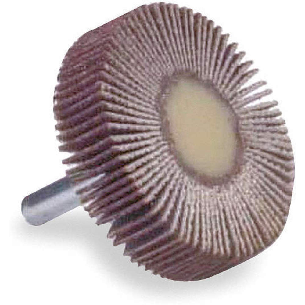 NORTON ABRASIVES 63642502577 Mounted Flap Wheel, Coated, Straight Shank, 1" Dia. | AX3MVV 3WH65