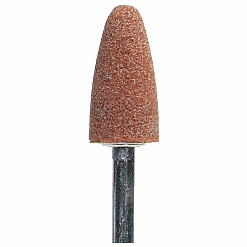 NORTON ABRASIVES 61463624422 Vitrified Mounted Point, 3/8 Inch Dia., B52, Fine, Aluminum Oxide, 90 Grit | CJ3TKA 15K115