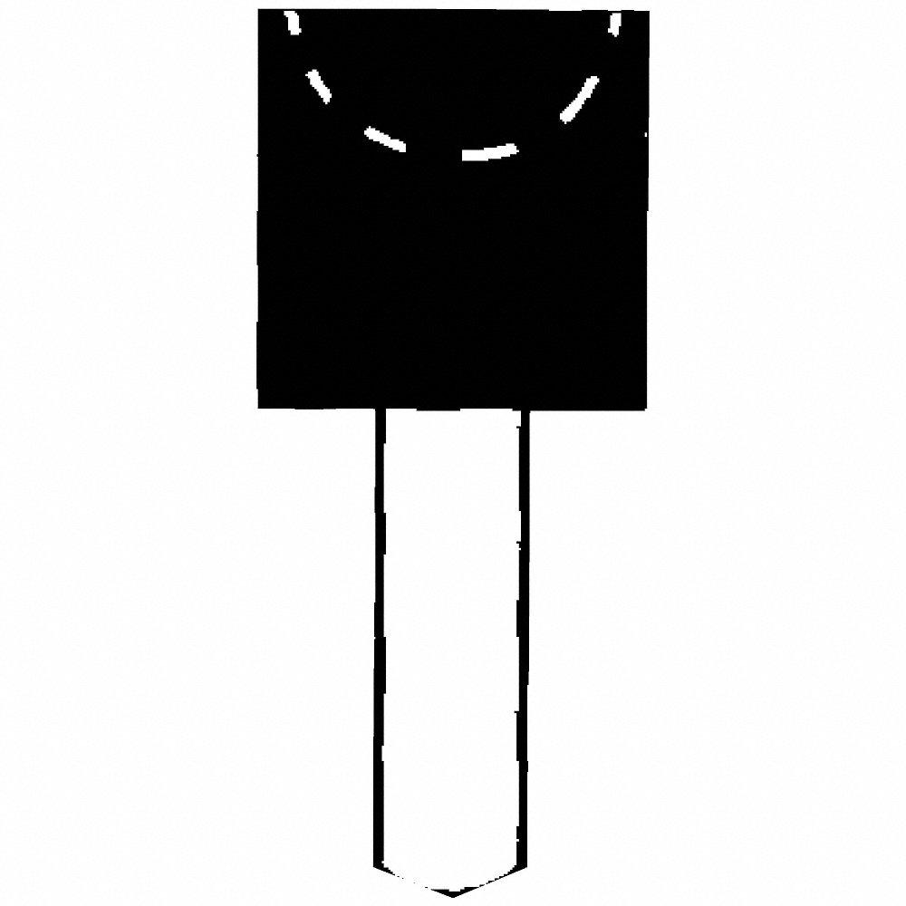 NORTON ABRASIVES 61463624481 Vitrified Mounted Point, 3/8 Inch Dia., Medium, Aluminum Oxide, 60 Grit | CJ3TJZ 2D861