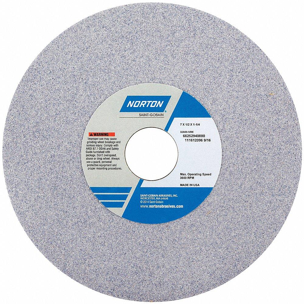 NORTON ABRASIVES 66252940880 Straight Grinding Wheel, 7 Inch Dia., 1 1/4 Inch Hole Size, Type 1, 5Pk | CJ3NLH 1CUF9