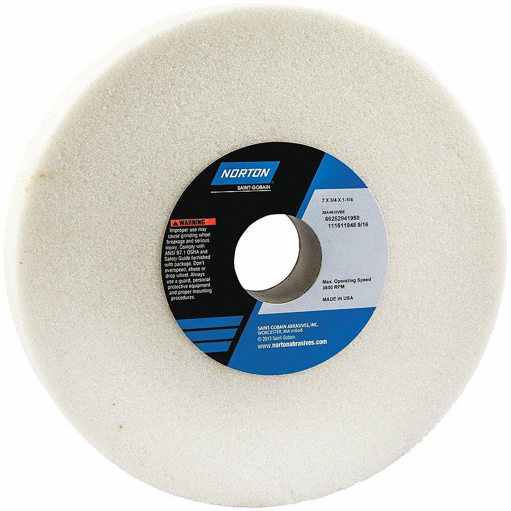 NORTON ABRASIVES 66252941950 Straight Grinding Wheel, 7 Inch Dia., 1 1/4 Inch Hole Size, Type 1, 5Pk | CJ3NTW 1CTW8