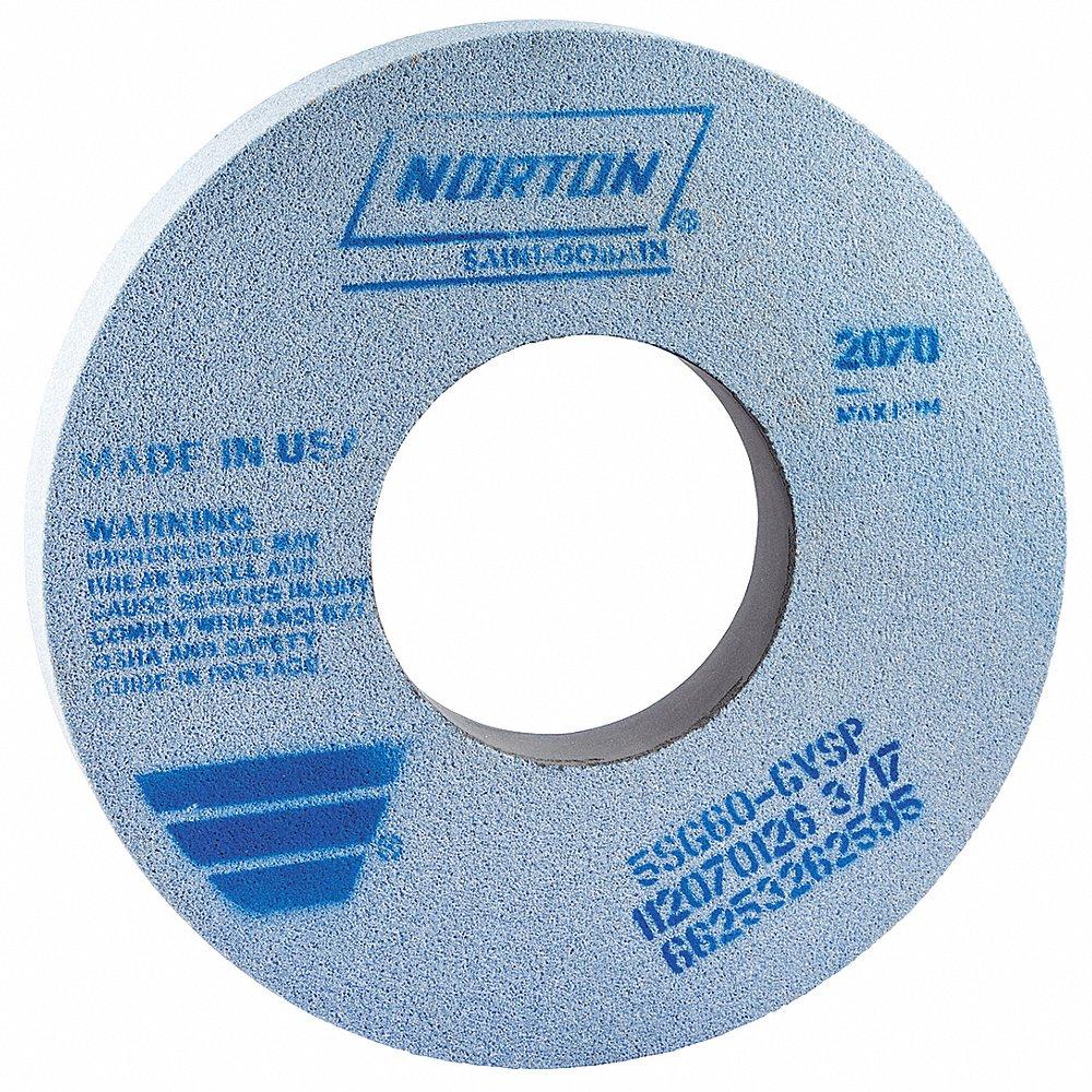 NORTON ABRASIVES 66253262595 Straight Grinding Wheel, 12 Inch Dia., 5 Inch Hole Size, 1 Inch Thickness, Ceramic | CJ3NKE 1PNC8