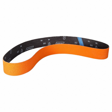 NORTON ABRASIVES 69957346523 Sanding Belt, 2 1/2 Inch W X 60 Inch L, Ceramic, 40 Grit, Y Wt Polyester Backing | CT4ERC 804J12