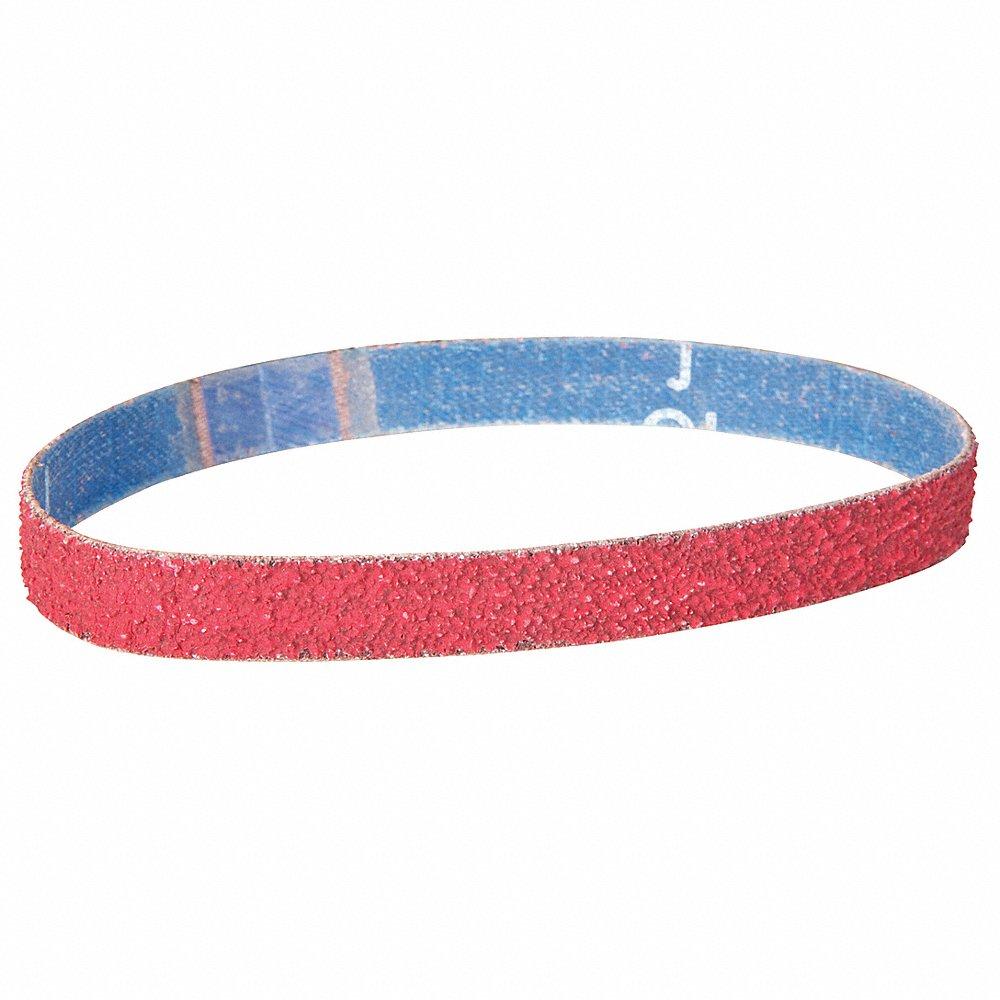 NORTON ABRASIVES 78072718704 Sanding Belt, 1/2 Inch Wide, 18 Inch Length, Ceramic, 60 Grit, Medium | CJ3GGC 2D520