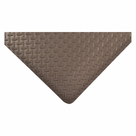 NOTRAX 985S0313BL Antifatigue Runner, Diamond Plate, 3 ft x 13 ft, 1 Inch Thick, Black | CT4FHG 53AE47