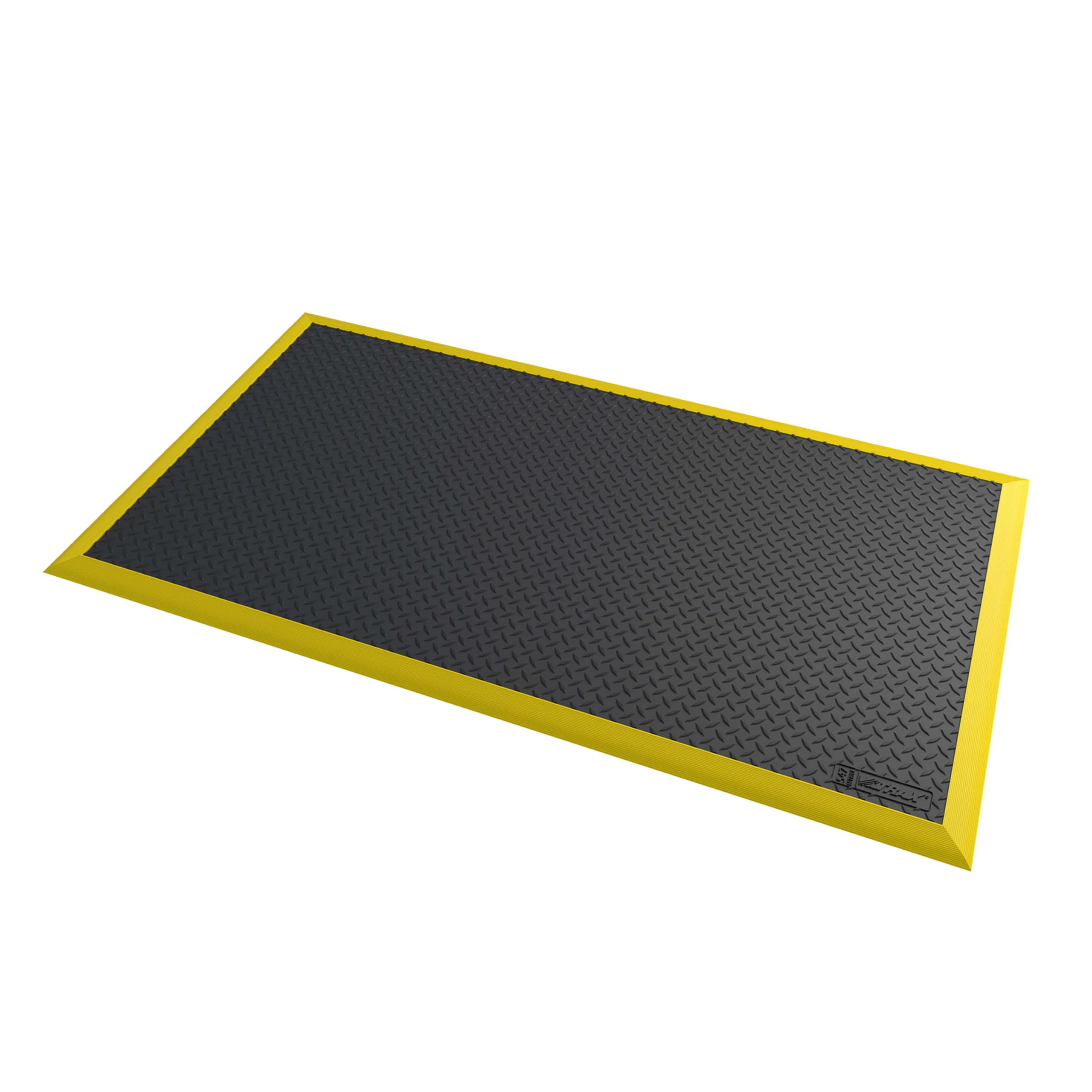 NOTRAX 546S4064BY Dry Area Matting, Black/Yellow, 4 Border, 102 cm x 163 cm Size | CF4JFM