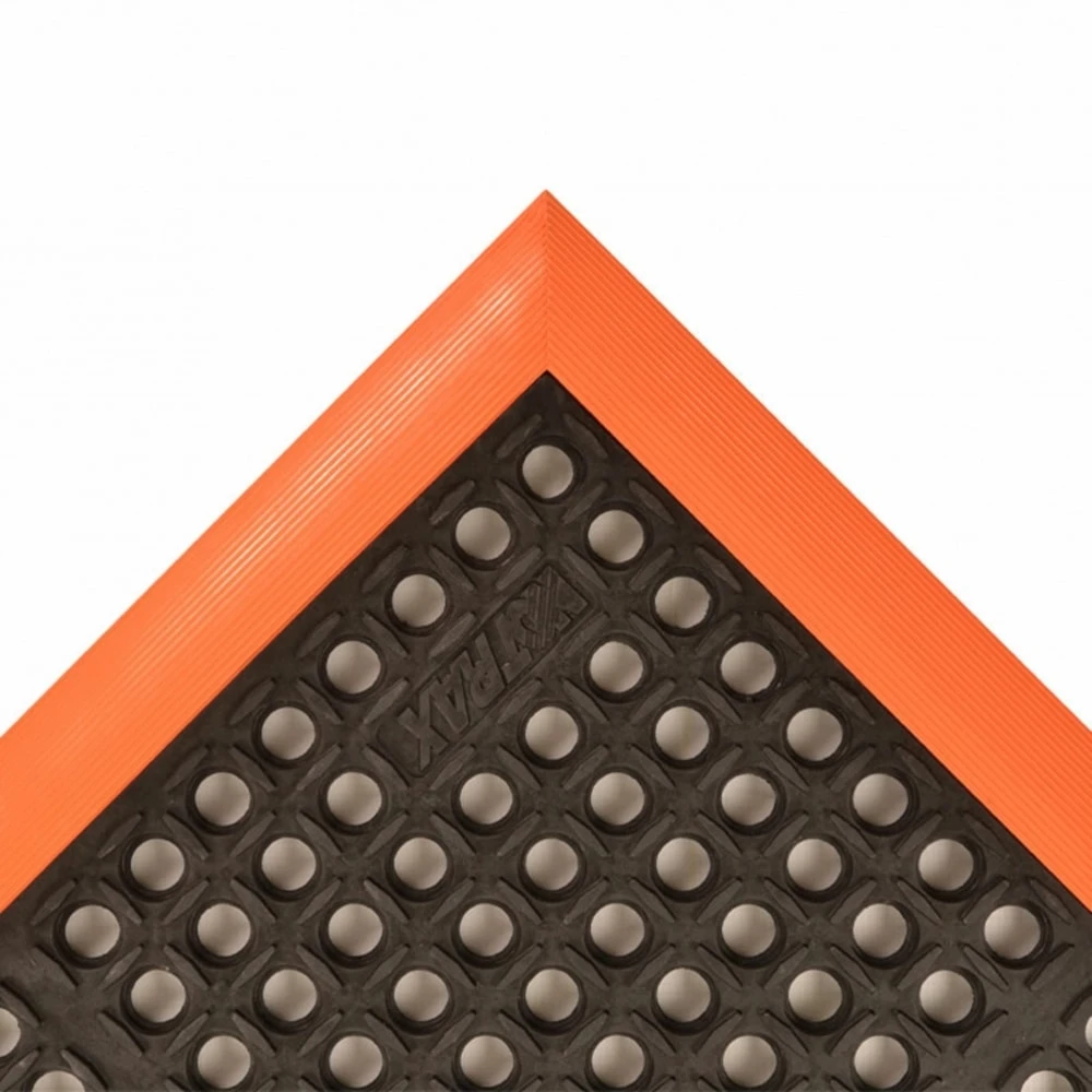 NOTRAX 549S2640OB Wet Area Matting, Orange Border, 3 Border, 66 cm x 102 cm Size | AE2MQA 4YJ14