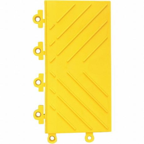 NOTRAX 620MR006YL Ramp Edge, 6 Inch X 12 Inch Diamond Plate, Yellow, Vinyl, 6 PK | CT4FML 38N616