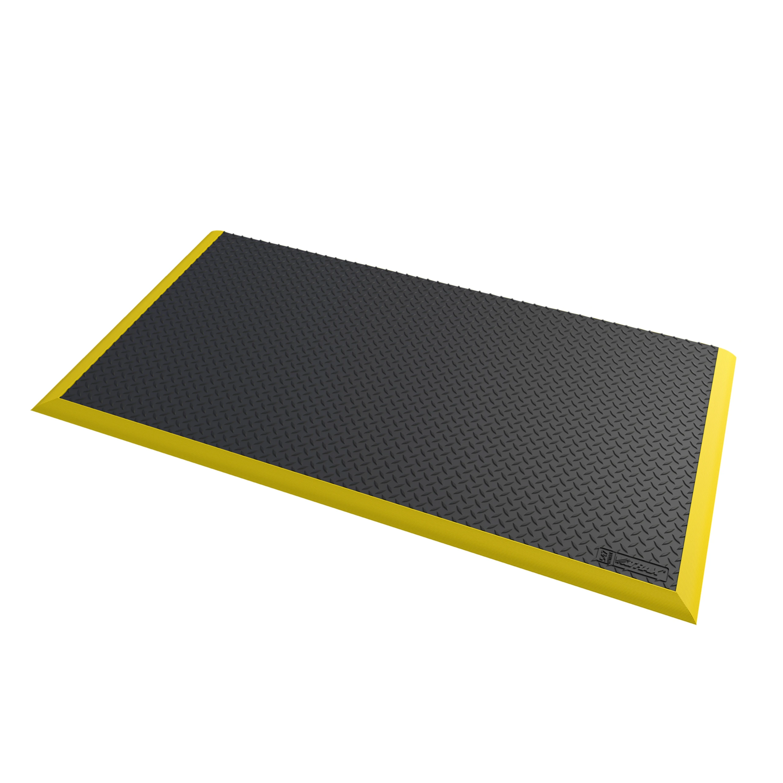 NOTRAX 547S3864BY Dry Area Matting, Black/Yellow, 3 Border, 97 cm x 163 cm Size | CF4JGL