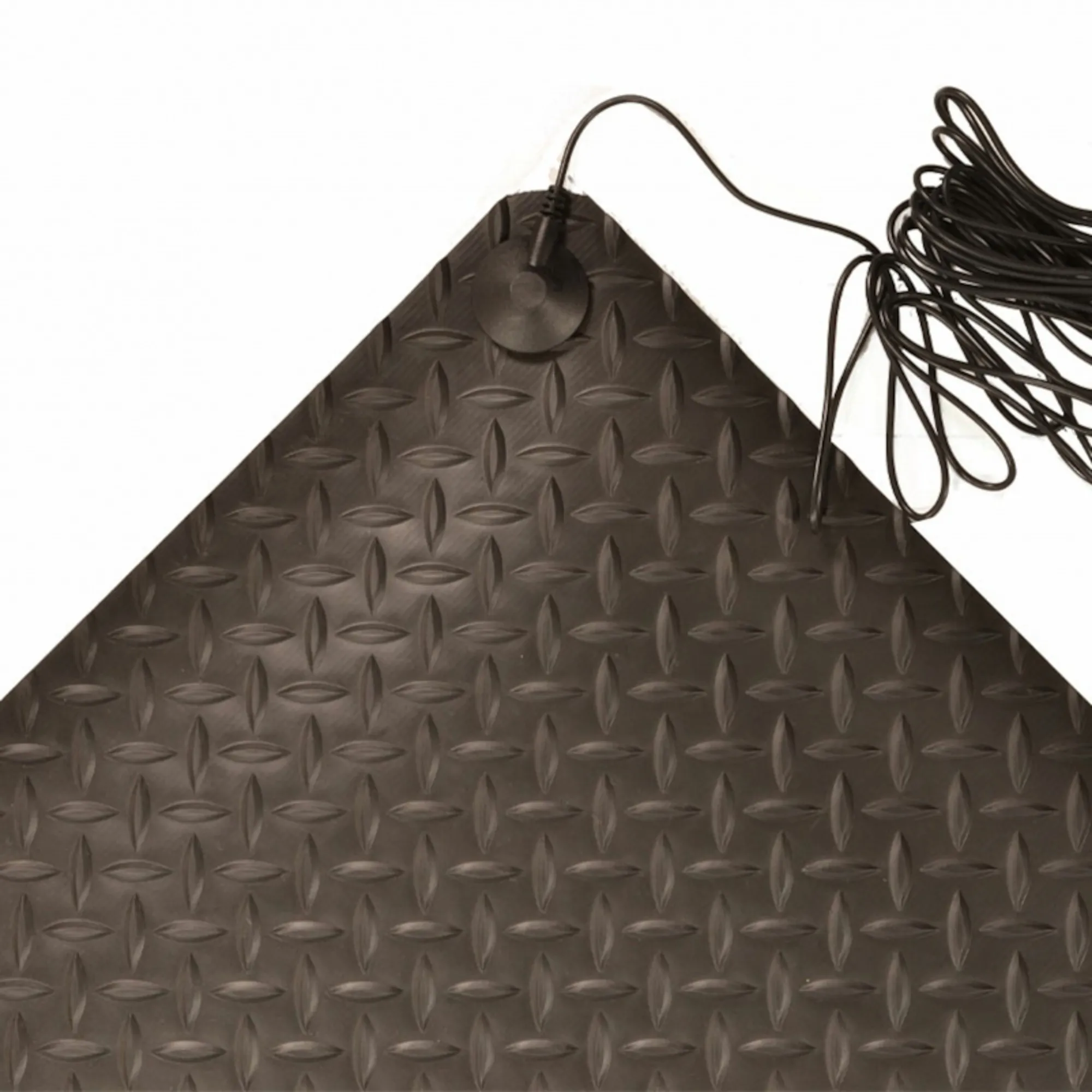 Anti Static Mat, Beveled Edge, Black, 1 Inch Thickness