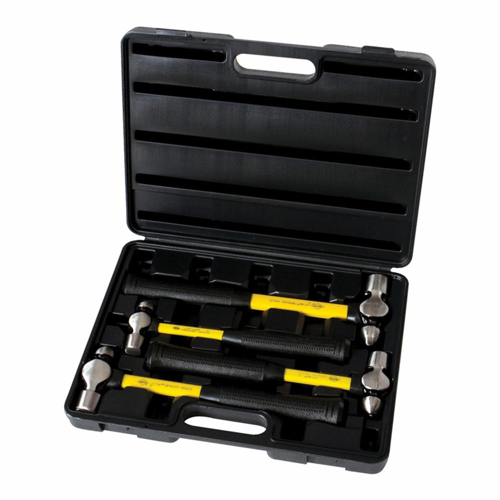 Ball Pein Hammer Set, 8, 12, 16 And 24 oz. Hammers And Carrying Case