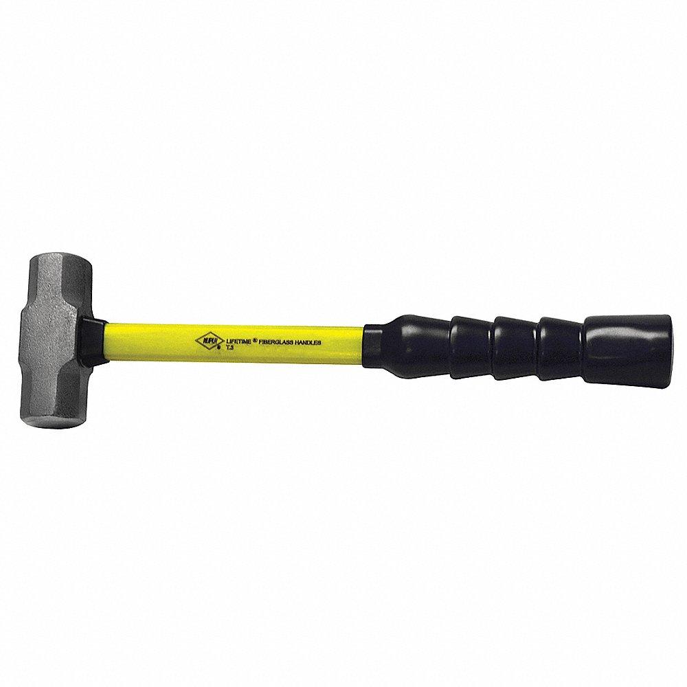 Steel Engineering Hammer, Fiberglass Handle, 2 lbs. Head, 3 Inch Dia., 16 Inch Length