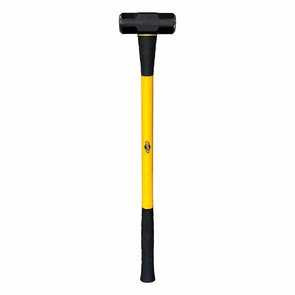 Sledge Hammer, Steel, Fiberglass Handle, 8 lb Head Wt, 1 1/2 x 32 Inch Lg, Textured Grip
