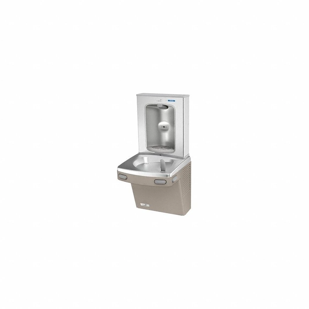 Drinking Fountain, Refrigerated, 51 1/8 Inch Ht, Tan, Filtered, Front Pushbar/Side Pushbar