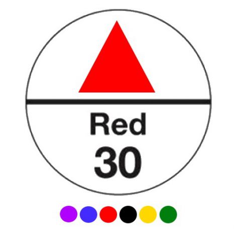 OIL SAFE 900471 Grease Fitting Protector Label Kit, Numbered 1-30, 6 Color/Shape Combination | CD9VHM