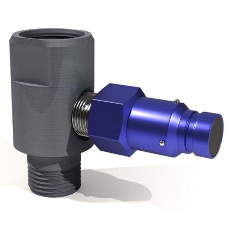 OIL SAFE 96212BLMF Gear Box Adapter, Male And Female Disconnect, 1/2 Inch Size, Blue | CD9WAE