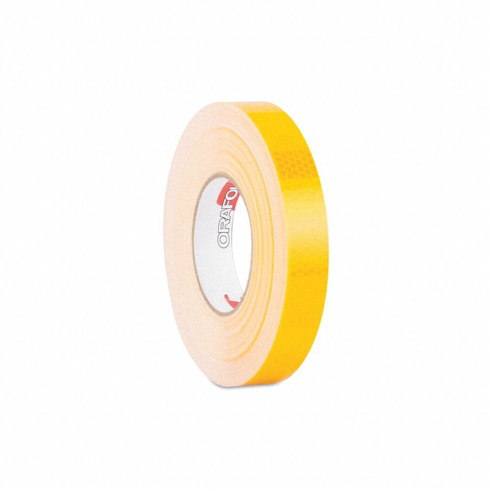 ORALITE V59-010150-020 Reflective Tape, 1 Inch Width, 150 Feet Length, School Bus, Roll | CE9QNA 53TY30