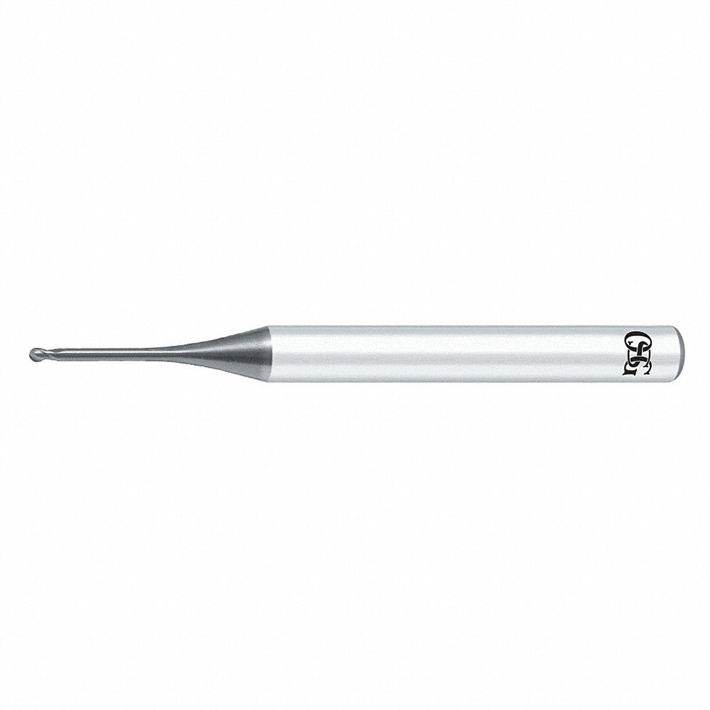 OSG 3053540 Ball End Mill, 2 Flutes, 3.5 mm Milling Dia, 2.8 mm Length Of Cut, 90 mm Overall Length | CT4RLZ 35CC19