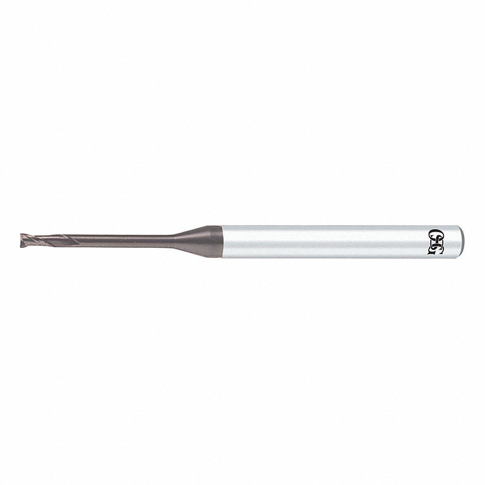 OSG 3102008 Corner Radius End Mill, Carbide, Wxs Finish, 2 mm Milling Dia, 10 mm Neck Length, 2 Flutes | CT4XHG 35AZ42