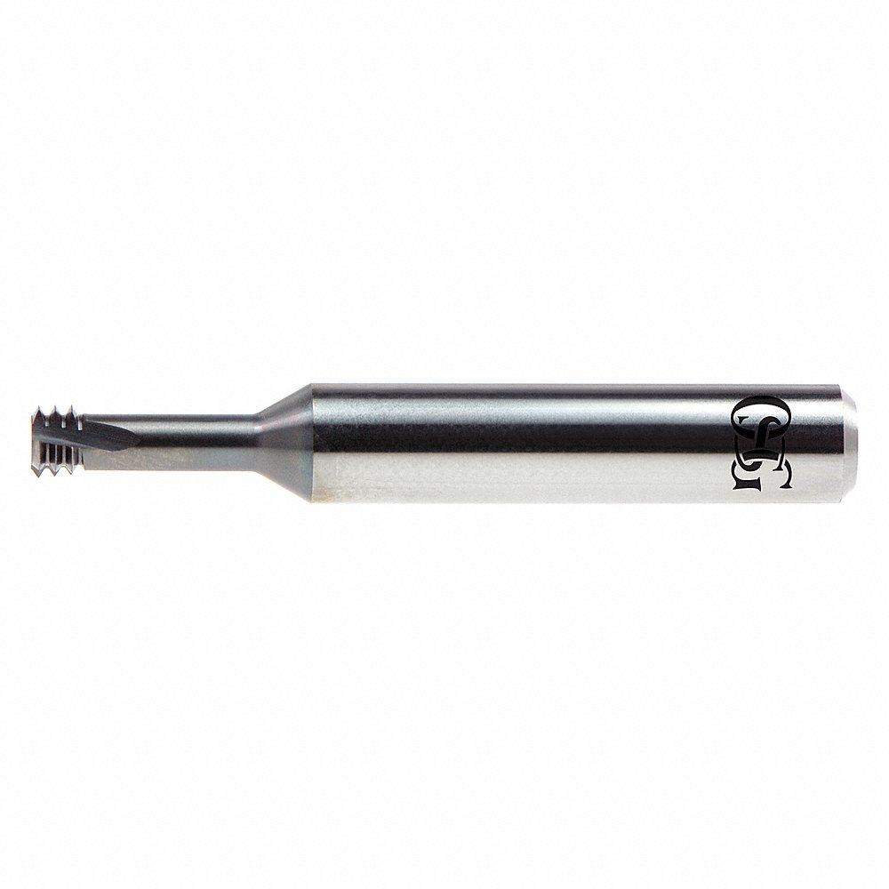 OSG 3900495 Thread Mill, Carbide, Stainless Steel, 3 Flute, M1x0.25 Thread Size, 0.72 mm Cutter Dia | CT7BDP 34ZT75