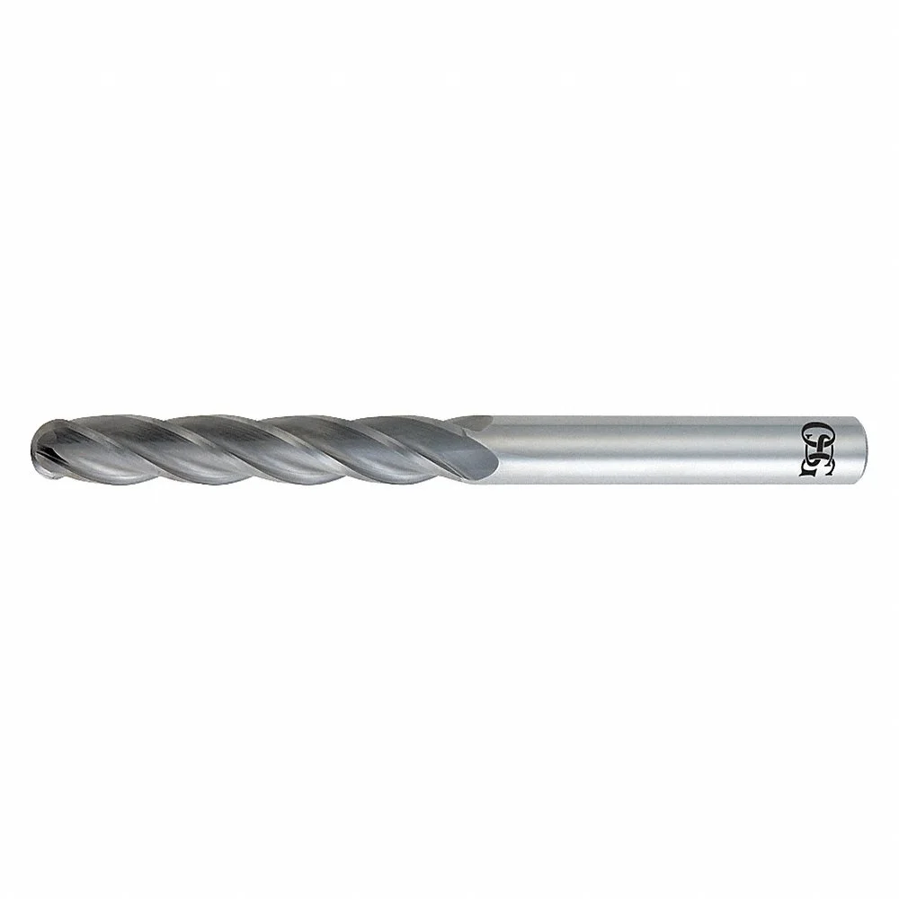 OSG 484-1875-BN11 Ball End Mill, 4 Flutes, 3/16 Inch Milling Dia, 3 Inch Overall Length | CT4TNX 54LJ62