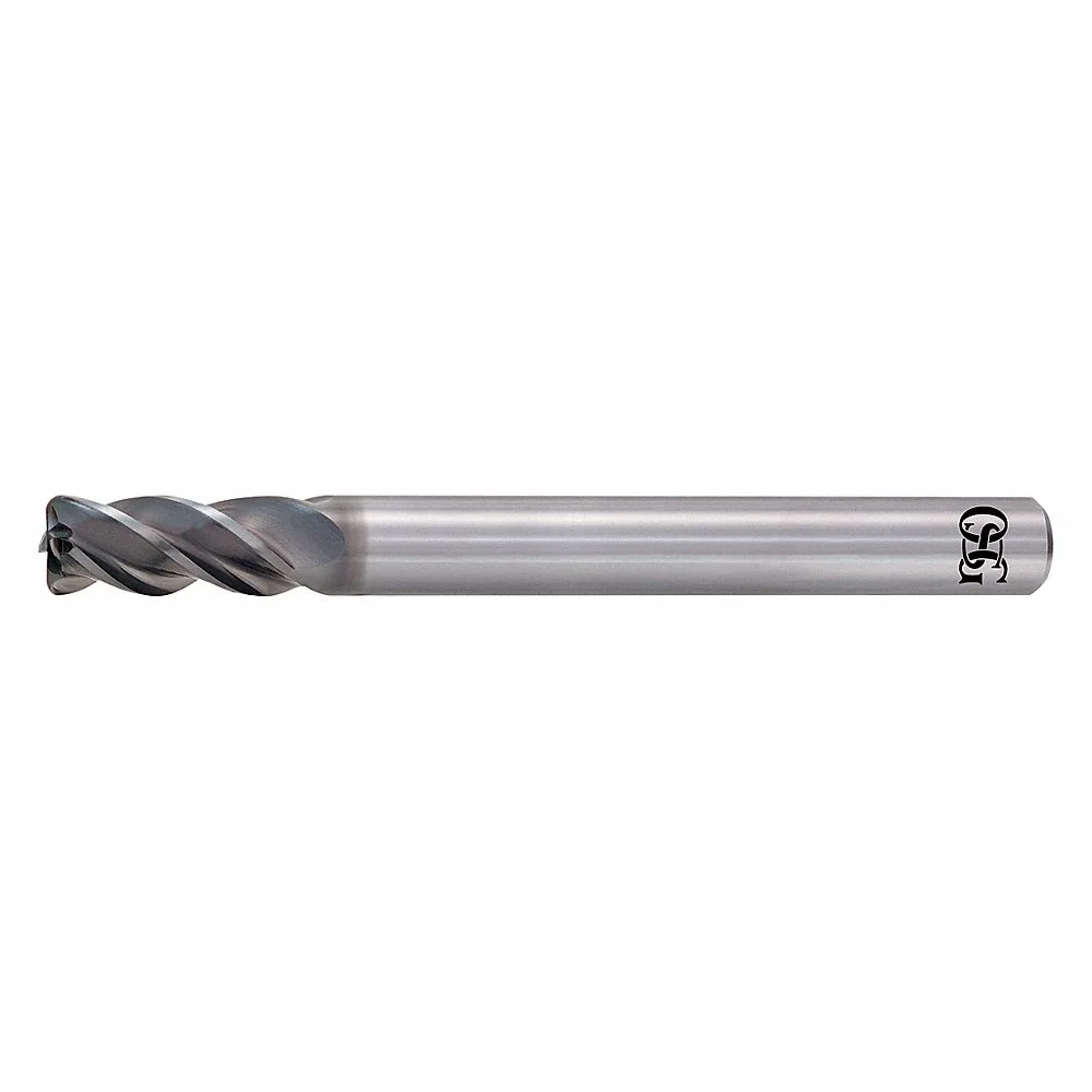 OSG 82104221 Corner Radius End Mill, 4 Flutes, 1/2 Inch Milling Dia, 1 Inch Length Of Cut | CT4WRG 56GD39