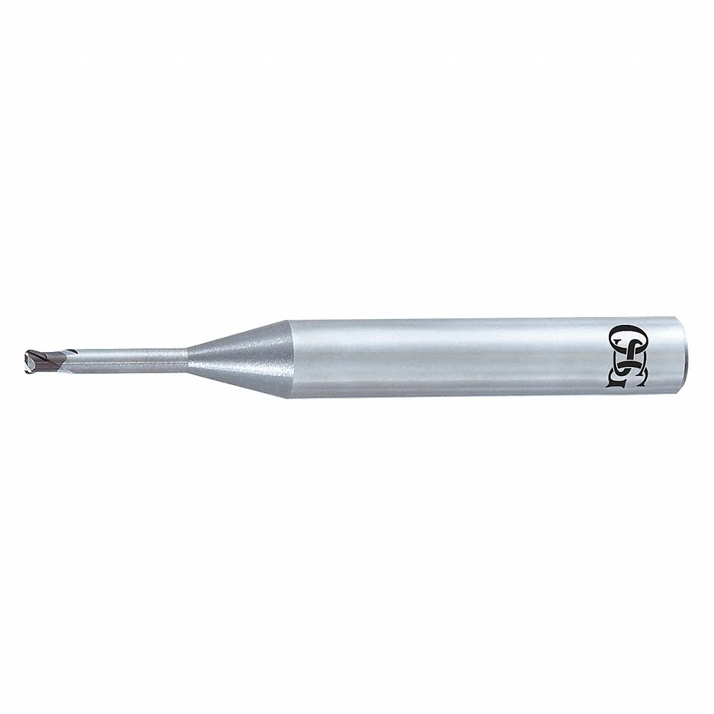OSG 8526410 Corner Radius End Mill, Carbide Finish, 0.50 mm Milling Dia, 2.50 mm Neck Length | CT4XCC 35CD29
