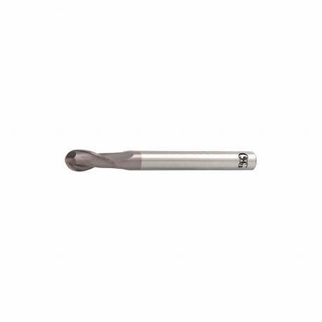 OSG HP416-5000 Ball End Mill, 2 Flutes, 1/2 Inch Milling Dia, 1 Inch Length Of Cut, 4 Inch Overall Length | CT4RAU 35CK93