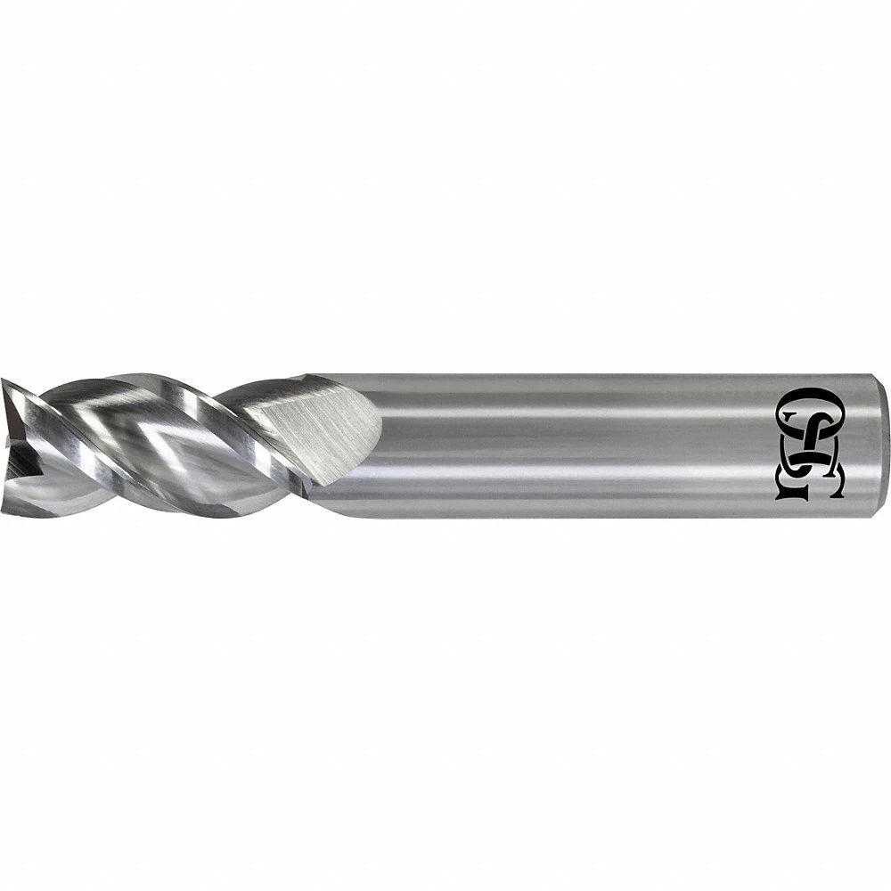 Square End Mill, Carbide, 3 Flute, 1/2 Inch Mill Dia, 1-1/4 Inch LOC, 3 Inch Lg