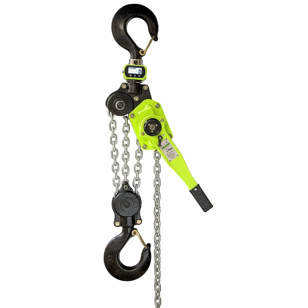 Lever Chain Hoist, Hook Mounted - No Trolley, 18000 lb. Lifting Capacity, 9 Ton