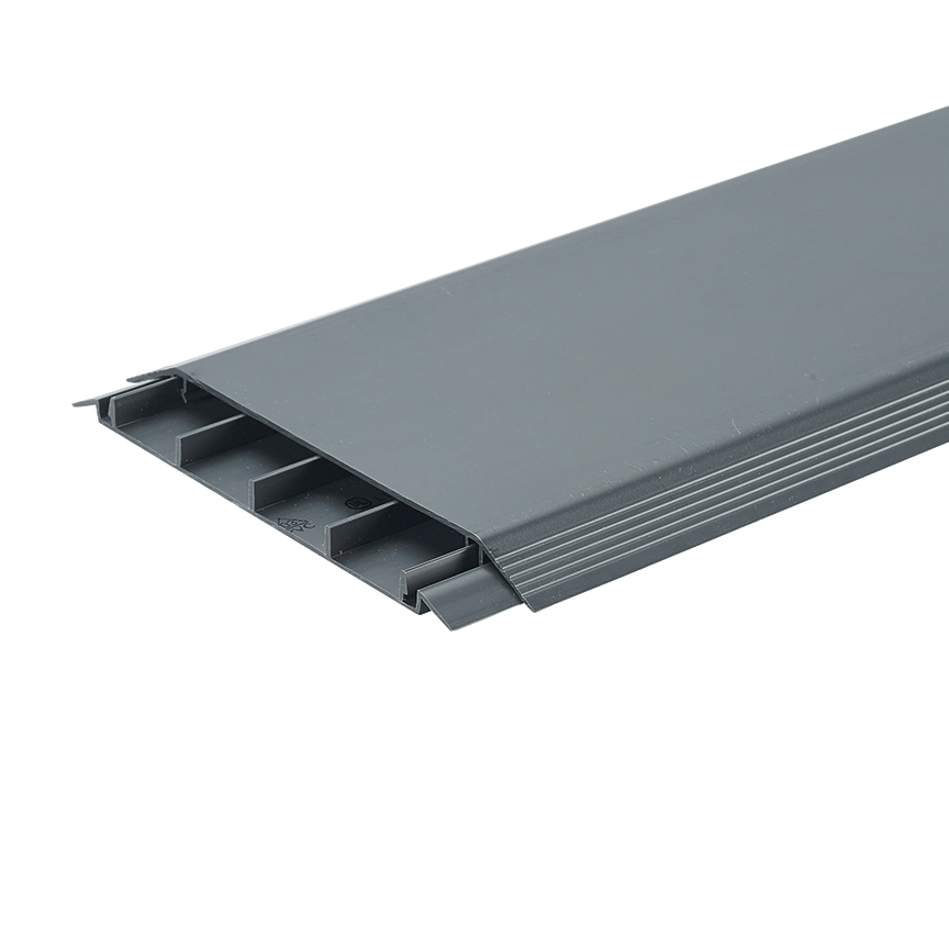 Above Floor Raceway Base And Cover, 6 Ft, Office Slate