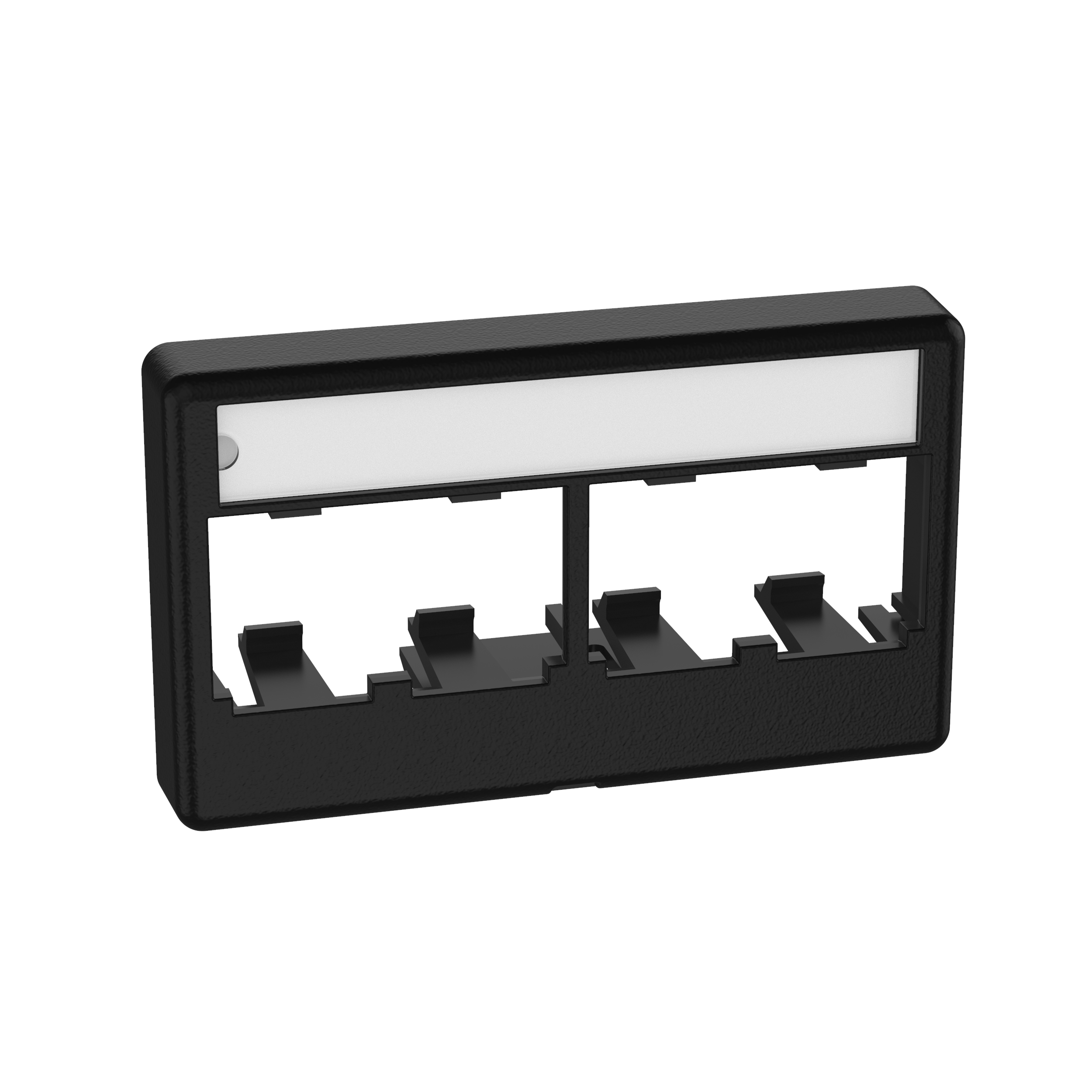 Faceplate Furniture 4ports Black