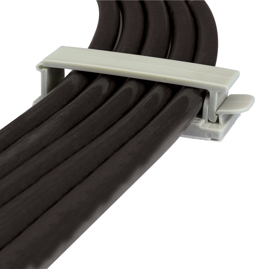 Cable Holder, Nylon 6.6, Gray, 2.48 x 0.62 Inch Size